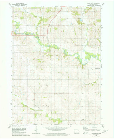 United States Geological Survey Union Mills, IA (1980, 24000-Scale) digital map