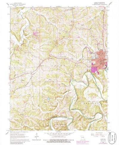 United States Geological Survey Union, MO (1966, 24000-Scale) digital map