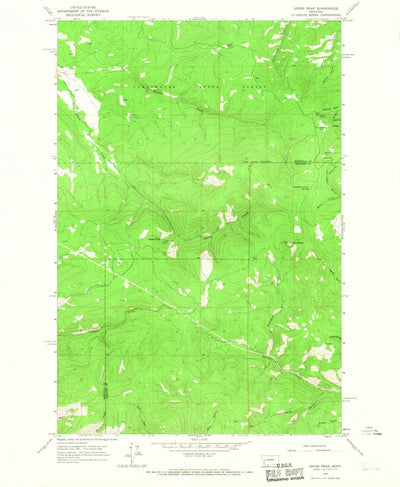 United States Geological Survey Union Peak, MT (1965, 24000-Scale) digital map