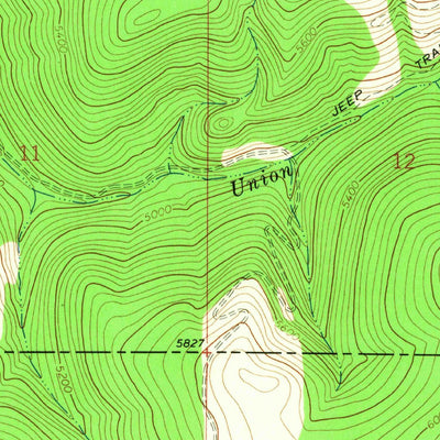 United States Geological Survey Union Peak, MT (1965, 24000-Scale) digital map