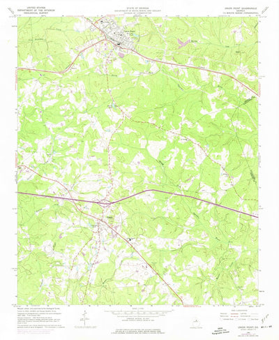 United States Geological Survey Union Point, GA (1965, 24000-Scale) digital map