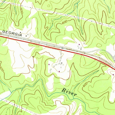 United States Geological Survey Union Point, GA (1965, 24000-Scale) digital map