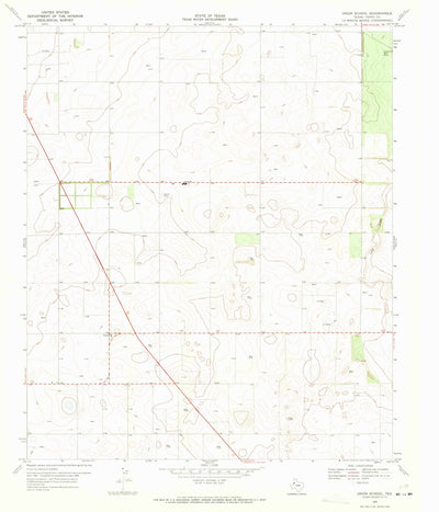 United States Geological Survey Union School, TX (1969, 24000-Scale) digital map