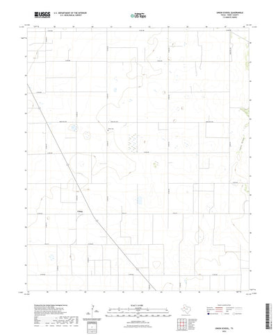 United States Geological Survey Union School, TX (2022, 24000-Scale) digital map