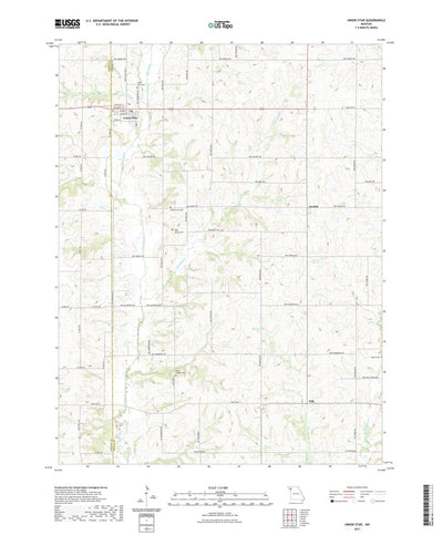 United States Geological Survey Union Star, MO (2021, 24000-Scale) digital map