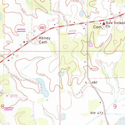 United States Geological Survey Union West, MS (1972, 24000-Scale) digital map