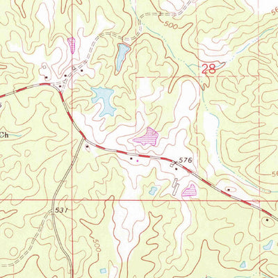 United States Geological Survey Union West, MS (1972, 24000-Scale) digital map