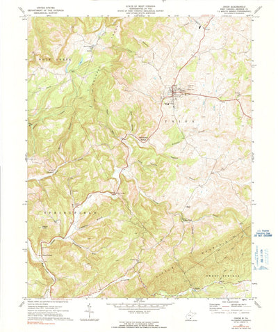 United States Geological Survey Union, WV (1971, 24000-Scale) digital map