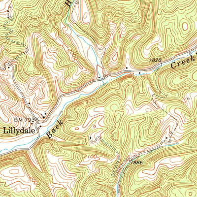 United States Geological Survey Union, WV (1971, 24000-Scale) digital map