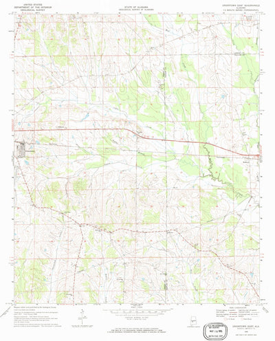 United States Geological Survey Uniontown East, AL (1968, 24000-Scale) digital map