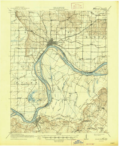 United States Geological Survey Uniontown, KY-IN (1917, 62500-Scale) digital map