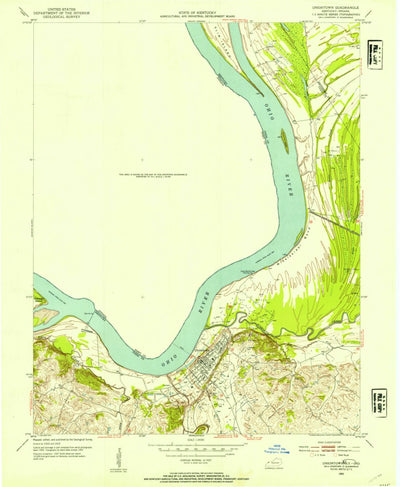 United States Geological Survey Uniontown, KY-IN (1952, 24000-Scale) digital map
