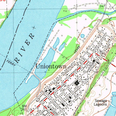 United States Geological Survey Uniontown, KY-IN (1981, 24000-Scale) digital map