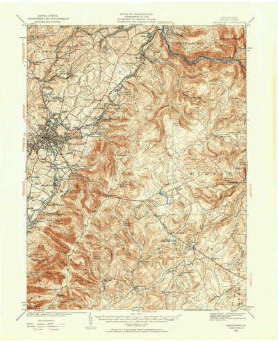 United States Geological Survey Uniontown, PA (1931, 62500-Scale) digital map