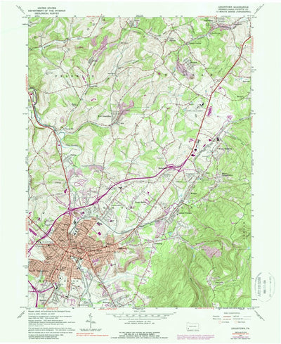United States Geological Survey Uniontown, PA (1963, 24000-Scale) digital map