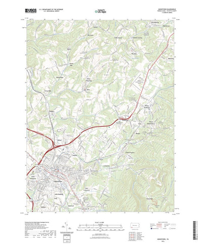 United States Geological Survey Uniontown, PA (2023, 24000-Scale) digital map