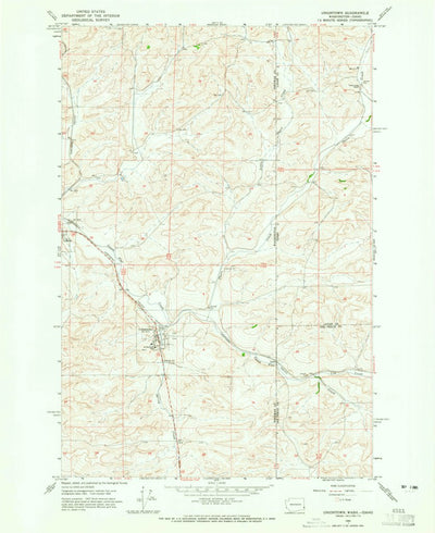 United States Geological Survey Uniontown, WA-ID (1964, 24000-Scale) digital map