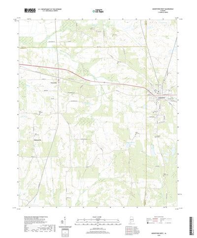 United States Geological Survey Uniontown West, AL (2020, 24000-Scale) digital map