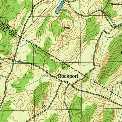 United States Geological Survey Unionville, NY-NJ (1943, 31680-Scale) digital map