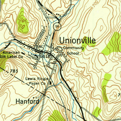 United States Geological Survey Unionville, NY-NJ (1953, 24000-Scale) digital map