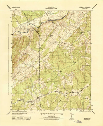 United States Geological Survey Unionville, VA (1944, 31680-Scale) digital map