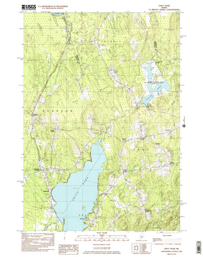 United States Geological Survey Unity Pond, ME (1982, 24000-Scale) digital map