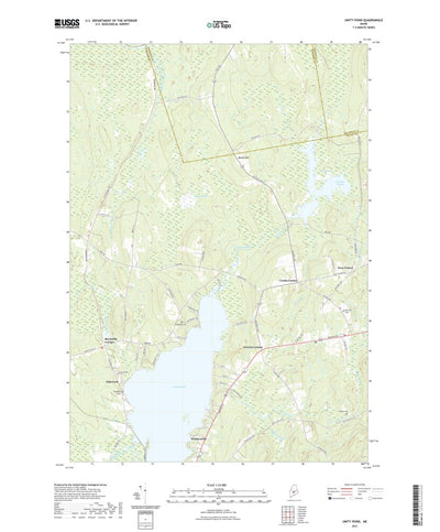 United States Geological Survey Unity Pond, ME (2021, 24000-Scale) digital map
