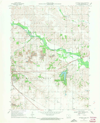 United States Geological Survey University Park, IA (1968, 24000-Scale) digital map