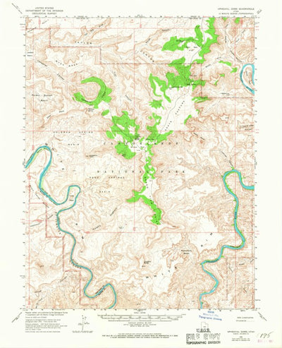 United States Geological Survey Up Heaval Dome, UT (1951, 62500-Scale) digital map