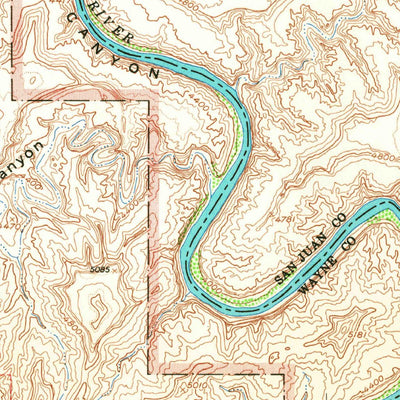 United States Geological Survey Up Heaval Dome, UT (1951, 62500-Scale) digital map