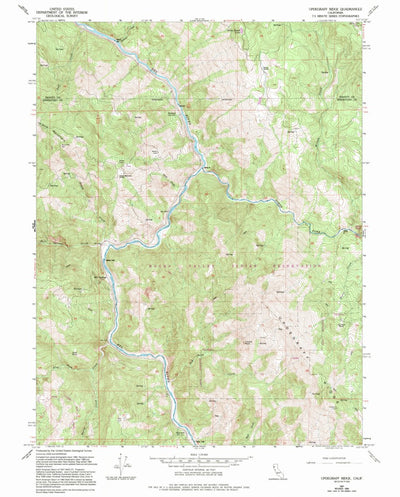 United States Geological Survey Updegraff Ridge, CA (1967, 24000-Scale) digital map