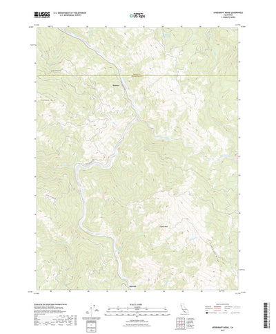 United States Geological Survey Updegraff Ridge, CA (2021, 24000-Scale) digital map