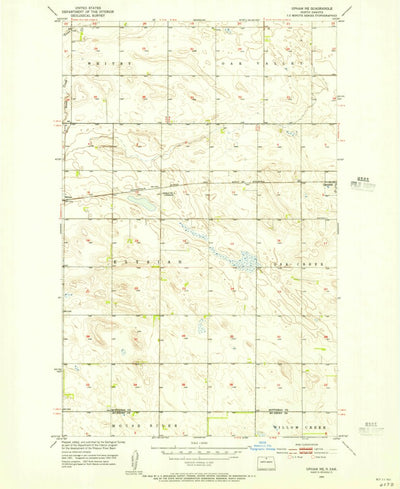United States Geological Survey Upham NE, ND (1955, 24000-Scale) digital map