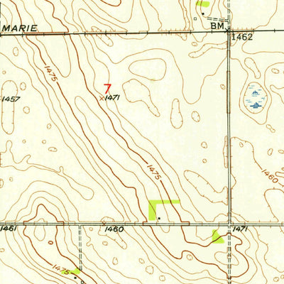 United States Geological Survey Upham NE, ND (1955, 24000-Scale) digital map