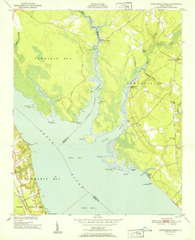 United States Geological Survey Upper Broad Creek, NC (1951, 24000-Scale) digital map