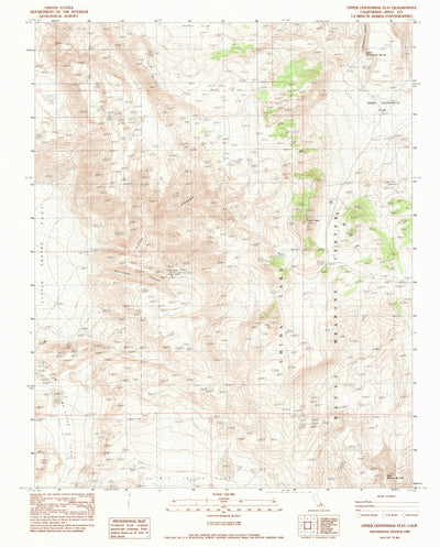 United States Geological Survey Upper Centennial Flat, CA (1982, 24000-Scale) digital map