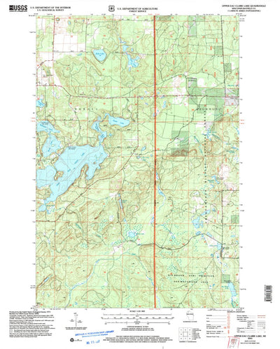 United States Geological Survey Upper Eau Claire Lake, WI (2005, 24000-Scale) digital map