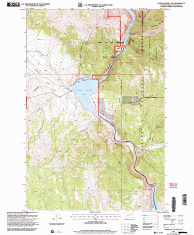 United States Geological Survey Upper Holter Lake, MT (2001, 24000-Scale) digital map
