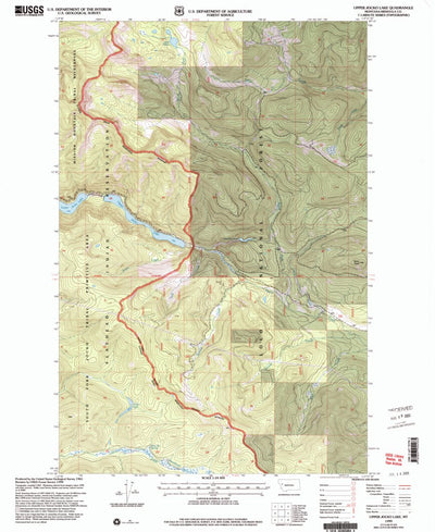 United States Geological Survey Upper Jocko Lake, MT (1999, 24000-Scale) digital map