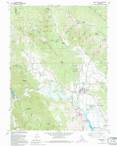 United States Geological Survey Upper Lake, CA (1991, 24000-Scale) digital map