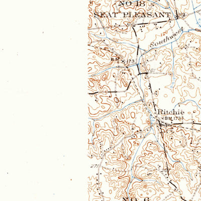 United States Geological Survey Upper Marlboro, MD-DC (1937, 62500-Scale) digital map