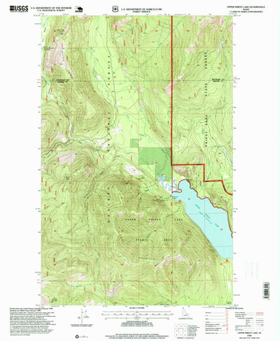 United States Geological Survey Upper Priest Lake, ID (1996, 24000-Scale) digital map