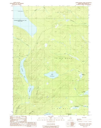 United States Geological Survey Upper Russell Pond, ME (1989, 24000-Scale) digital map