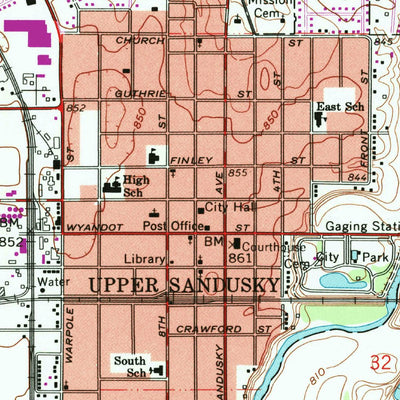United States Geological Survey Upper Sandusky, OH (1960, 24000-Scale) digital map