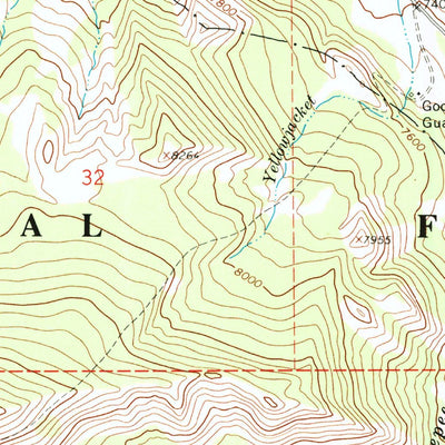 United States Geological Survey Upper Slide Lake, WY (1965, 24000-Scale) digital map