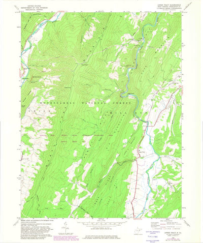 United States Geological Survey Upper Tract, WV (1969, 24000-Scale) digital map