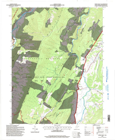 United States Geological Survey Upper Tract, WV (1995, 24000-Scale) digital map