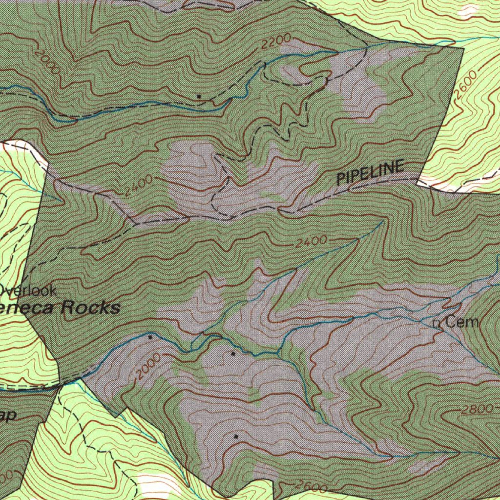 Upper Tract, WV (1995, 24000-Scale) Map by United States Geological ...