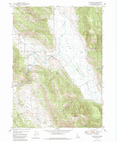 United States Geological Survey Upper Valley, ID (1951, 24000-Scale) digital map