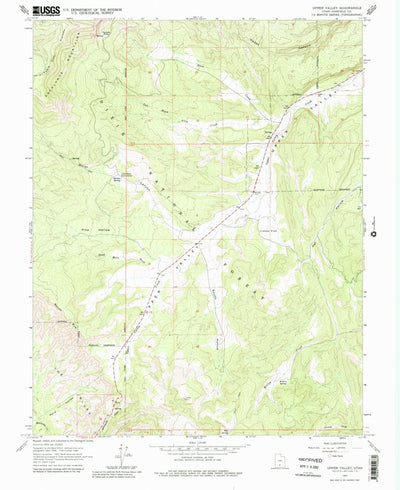 United States Geological Survey Upper Valley, UT (1964, 24000-Scale) digital map